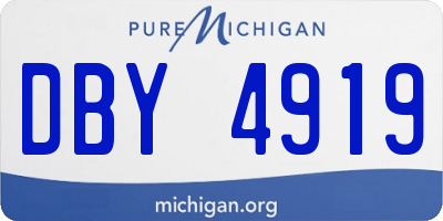MI license plate DBY4919