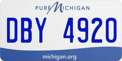 MI license plate DBY4920