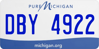 MI license plate DBY4922