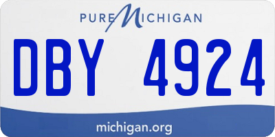 MI license plate DBY4924