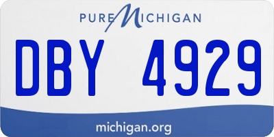 MI license plate DBY4929