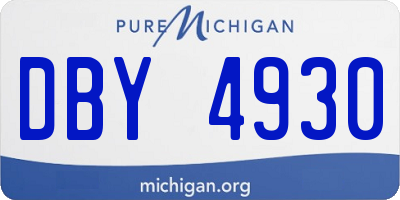 MI license plate DBY4930