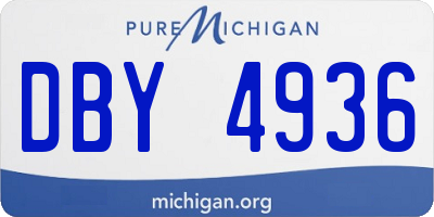 MI license plate DBY4936