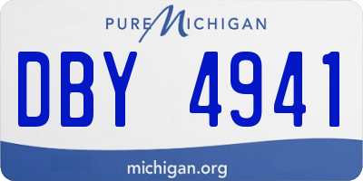 MI license plate DBY4941