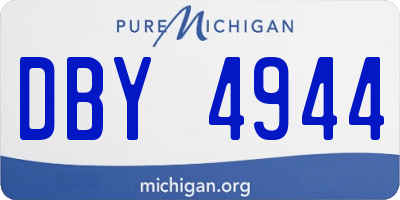 MI license plate DBY4944