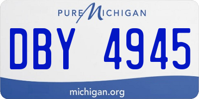 MI license plate DBY4945