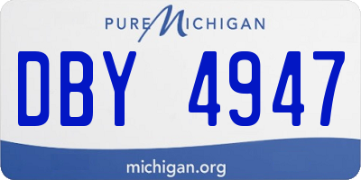 MI license plate DBY4947