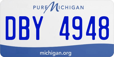 MI license plate DBY4948