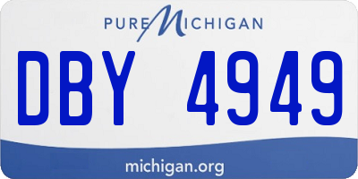 MI license plate DBY4949