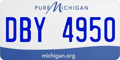 MI license plate DBY4950