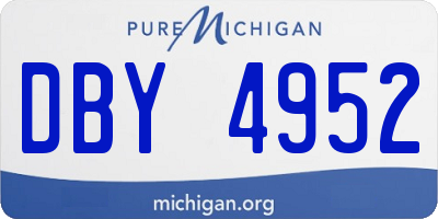 MI license plate DBY4952