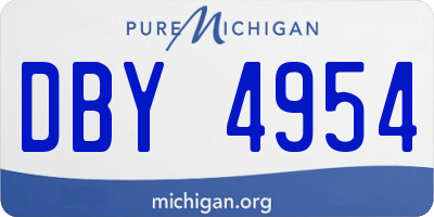MI license plate DBY4954