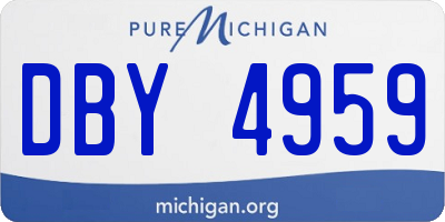 MI license plate DBY4959