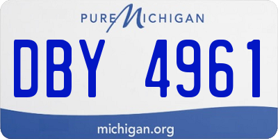 MI license plate DBY4961