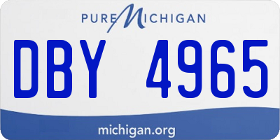 MI license plate DBY4965