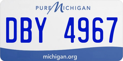 MI license plate DBY4967