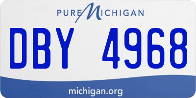 MI license plate DBY4968