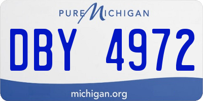 MI license plate DBY4972