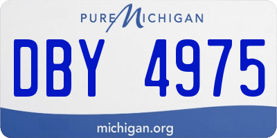 MI license plate DBY4975