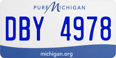MI license plate DBY4978