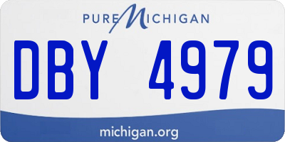 MI license plate DBY4979