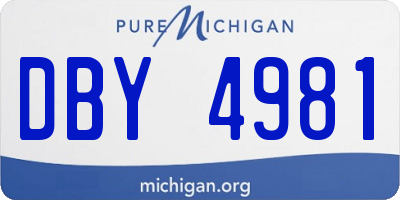 MI license plate DBY4981