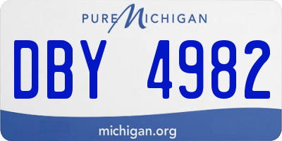 MI license plate DBY4982