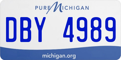 MI license plate DBY4989