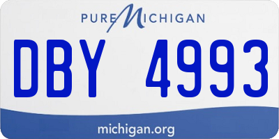 MI license plate DBY4993