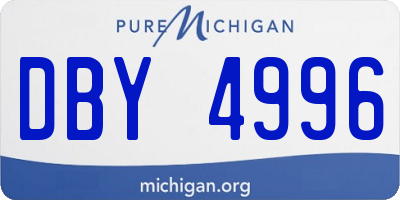 MI license plate DBY4996