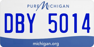 MI license plate DBY5014