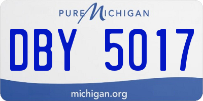 MI license plate DBY5017