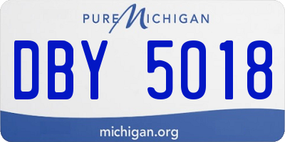 MI license plate DBY5018