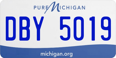 MI license plate DBY5019