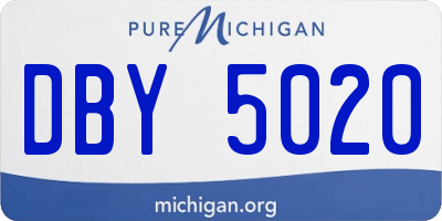 MI license plate DBY5020