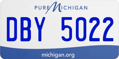MI license plate DBY5022