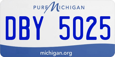 MI license plate DBY5025