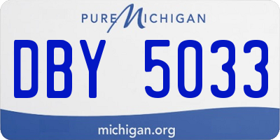 MI license plate DBY5033