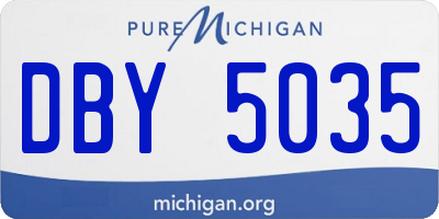 MI license plate DBY5035