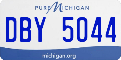 MI license plate DBY5044