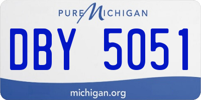MI license plate DBY5051