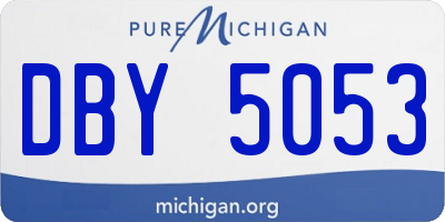 MI license plate DBY5053