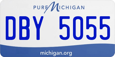 MI license plate DBY5055