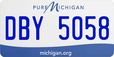 MI license plate DBY5058