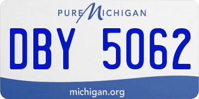 MI license plate DBY5062