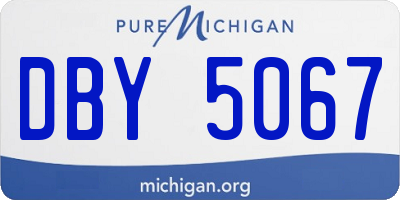 MI license plate DBY5067