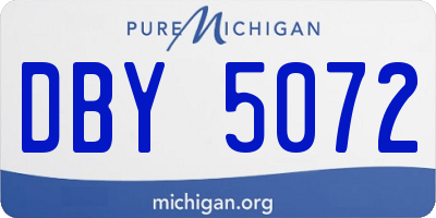 MI license plate DBY5072