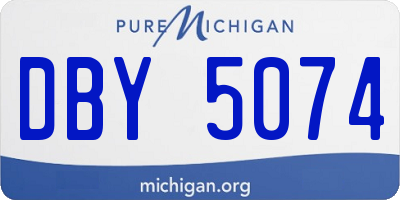 MI license plate DBY5074