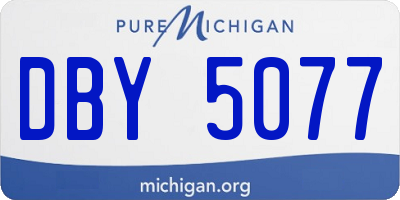 MI license plate DBY5077