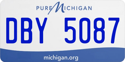 MI license plate DBY5087